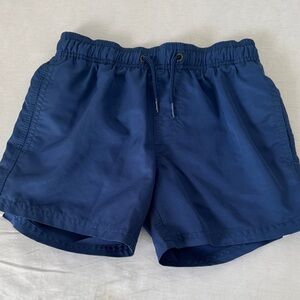 Sundek Boys Deep Blue Retro Wave Stripe Swim Trunks